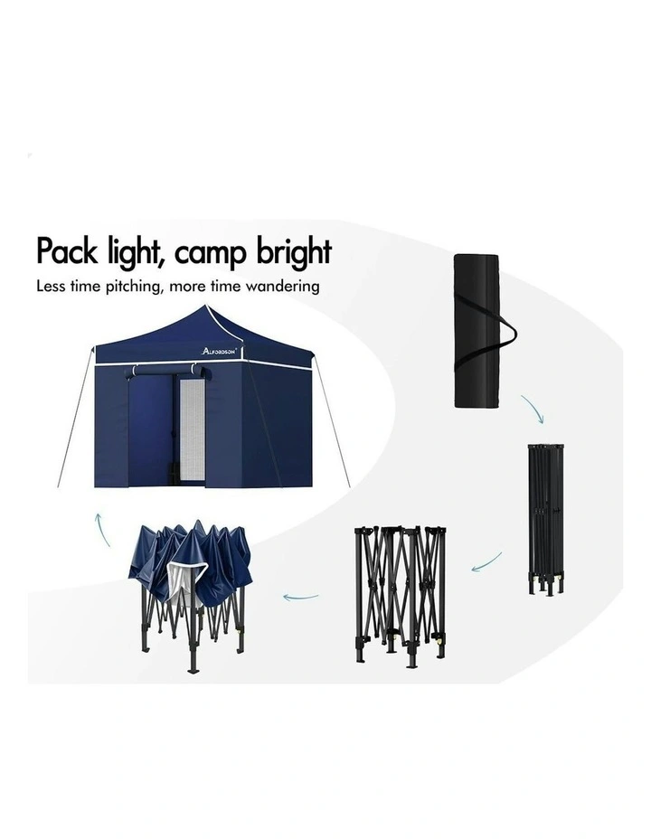 Gazebo Pop Up Marquee 3x3 in Navy image 4