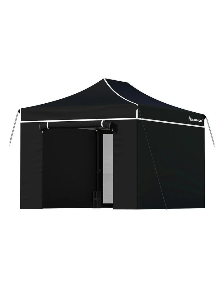 Gazebo Pop Up Marquee Tent 3x4.5 in Black image 1