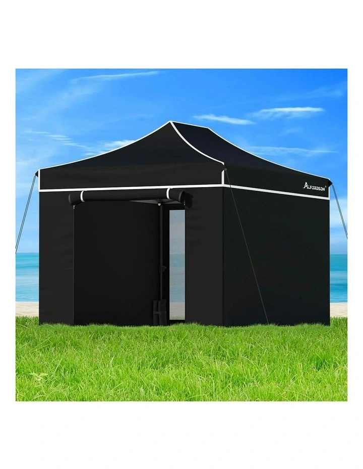 Gazebo Pop Up Marquee Tent 3x4.5 in Black image 2