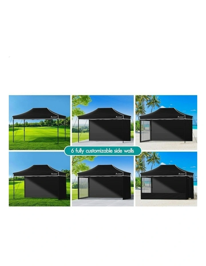 Gazebo Pop Up Marquee Tent 3x4.5 in Black image 6