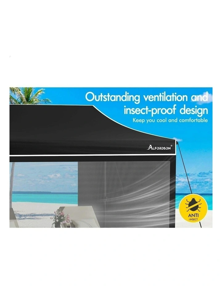 Gazebo Pop Up Marquee Tent 3x4.5 in Black image 7