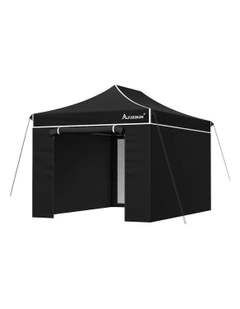 Gazebo Pop Up Marquee 600D Oxford Folding Camping Tent 4.5x3m in Black