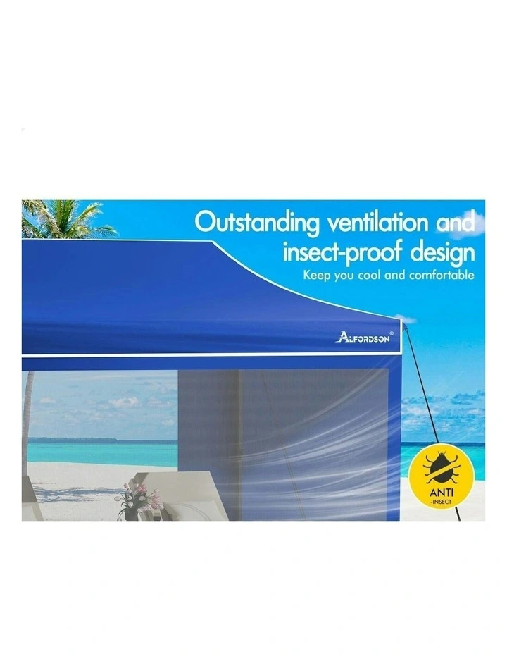 Gazebo Pop Up Marquee Tent 3x4.5 in Blue image 7