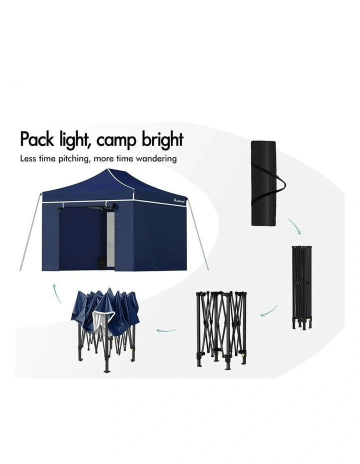 Gazebo Pop Up Marquee Tent 3x4.5 in Navy image 4