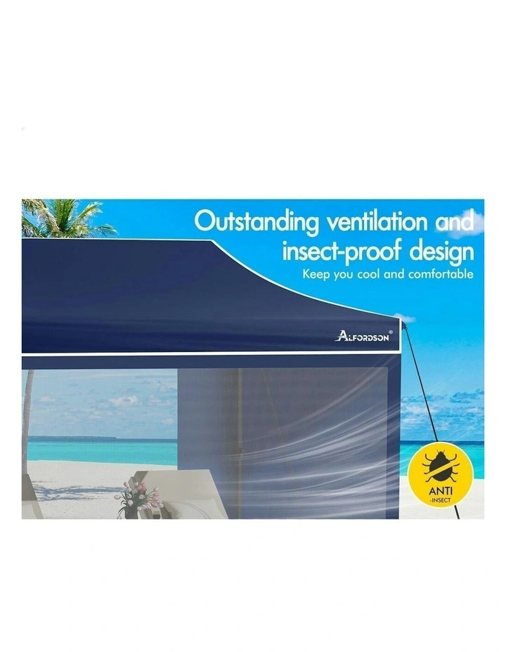 Gazebo Pop Up Marquee Tent 3x4.5 in Navy image 7