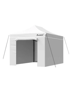 Gazebo Pop Up Marquee 600D Oxford Folding Camping Tent 4.5x3m in White