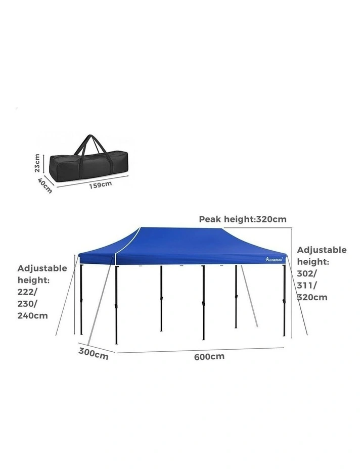 Gazebo Pop Up Marquee 3x6 in Blue image 3