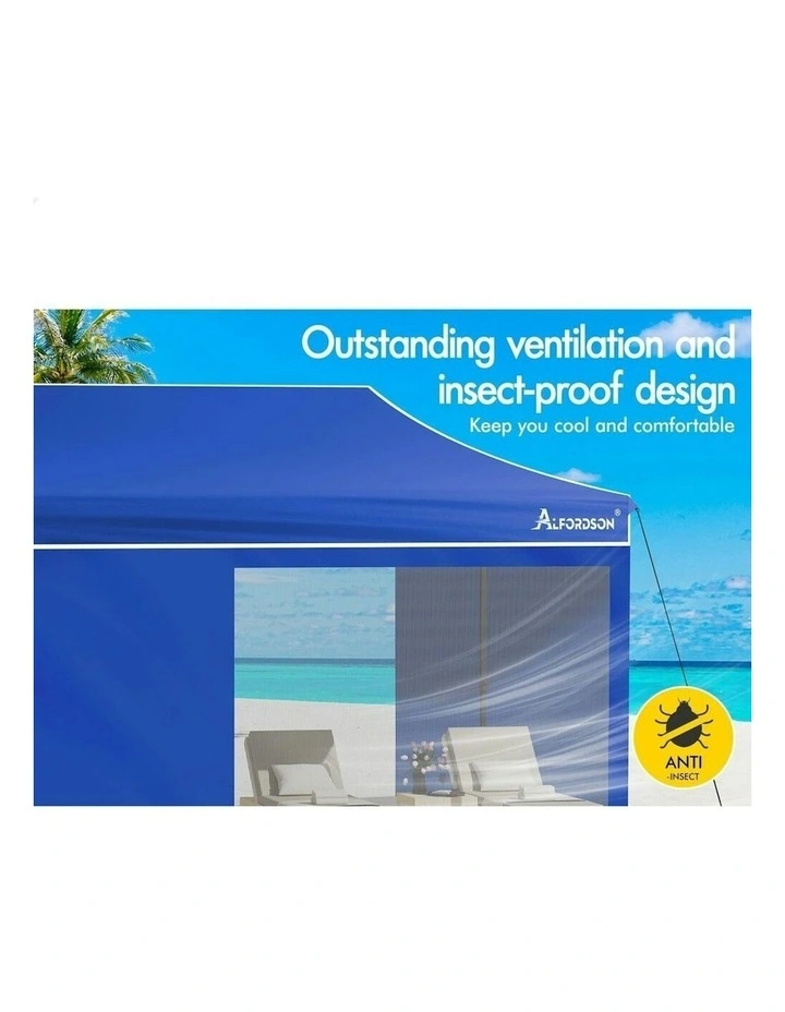 Gazebo Pop Up Marquee 3x6 in Blue image 7