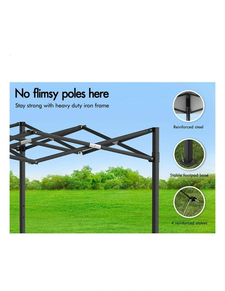 Gazebo Pop Up Marquee 600D Oxford Folding Camping Tent 6x3m in White image 3