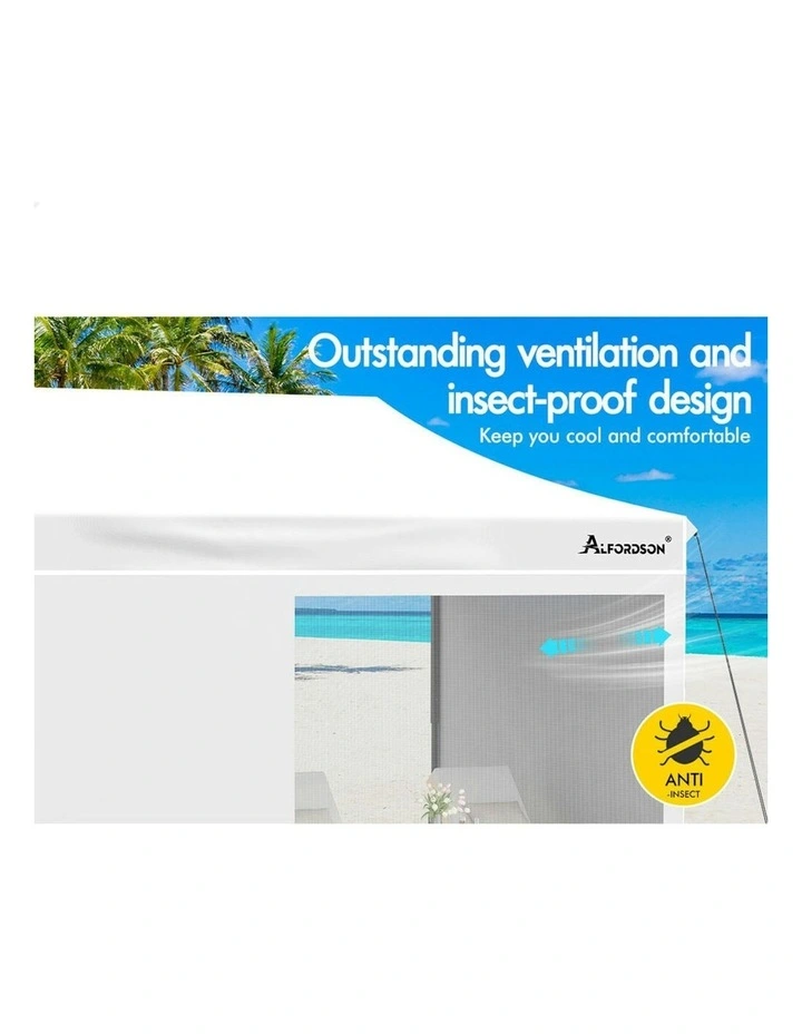 Gazebo Pop Up Marquee 600D Oxford Folding Camping Tent 6x3m in White image 7