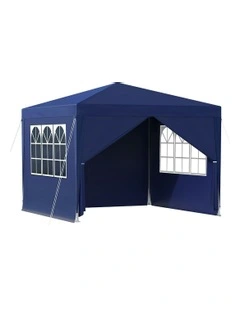Gazebo Outdoor Wedding Marquee Camping Tent 3x3m in Blue