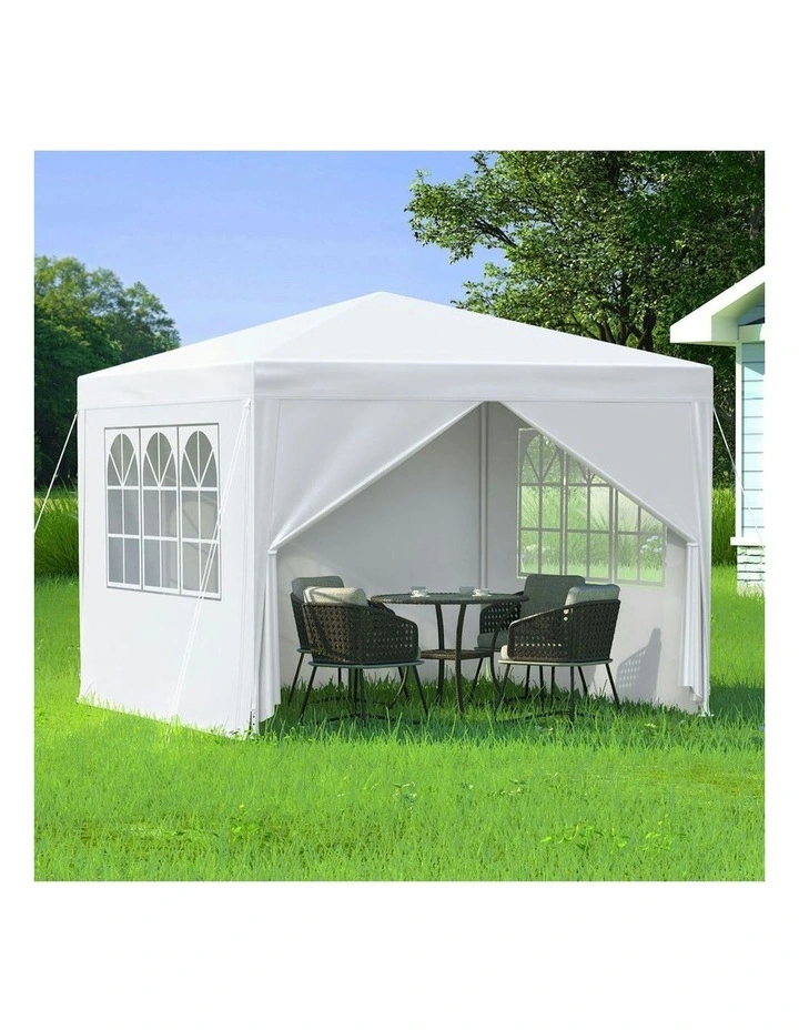 Gazebo Outdoor Wedding Party Tent 3x3 in White image 2
