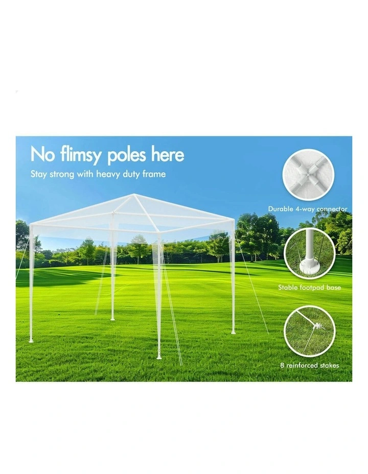 Gazebo Outdoor Wedding Party Tent 3x3 in White image 5
