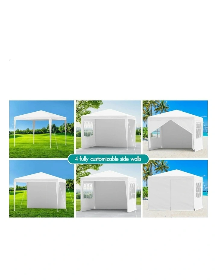 Gazebo Outdoor Wedding Party Tent 3x3 in White image 7