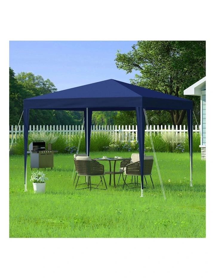 Gazebo Outdoor Wedding Camping Marquee 3x3m in Blue image 2