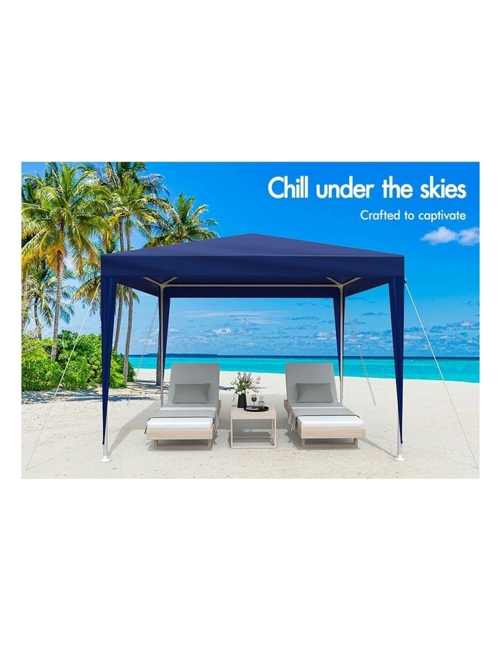 Gazebo Outdoor Wedding Camping Marquee 3x3m in Blue image 6