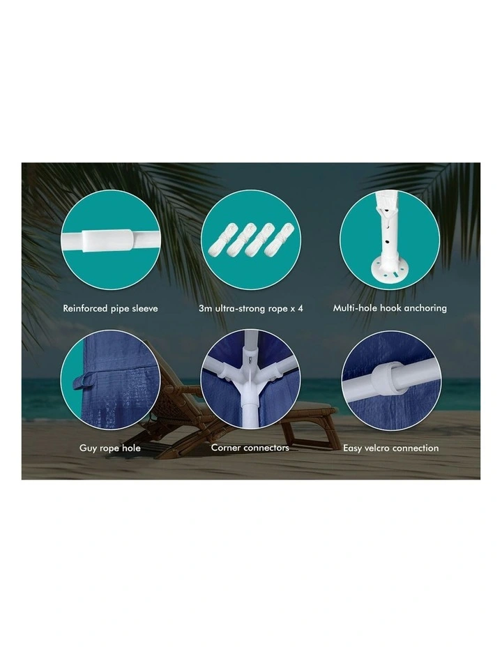 Gazebo Outdoor Wedding Camping Marquee 3x3m in Blue image 7