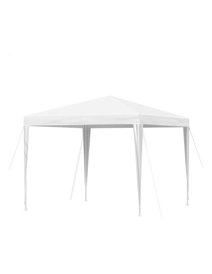 Gazebo Outdoor Wedding Party Tent Camping Shelter 3x3 in White image 1