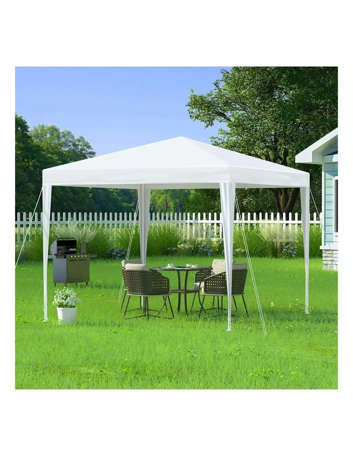 Gazebo Outdoor Wedding Party Tent Camping Shelter 3x3 in White image 2