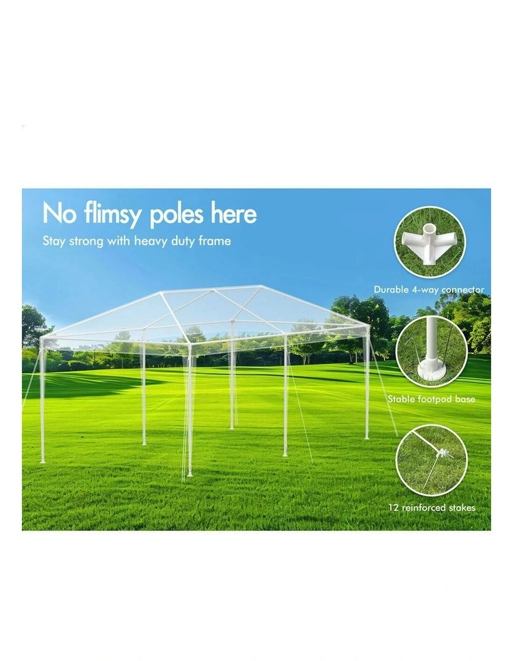 Outdoor Wedding Camping Marquee Canopy Portable Gazebo 3x6m in Blue image 4