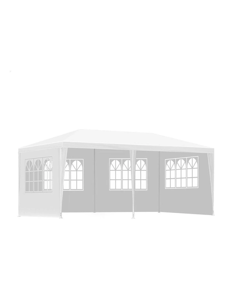 Outdoor Party Tent Marquee Camping Portable Side Wall Gazebo 3x6 in White image 1