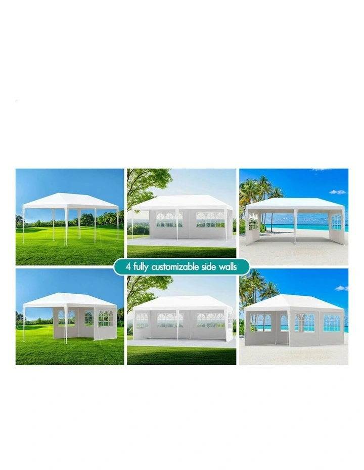 Outdoor Party Tent Marquee Camping Portable Side Wall Gazebo 3x6 in White image 7