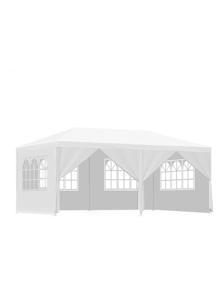 Outdoor Party Tent Marquee Camping Portable Side Wall Gazebo 3x6 in White image 1