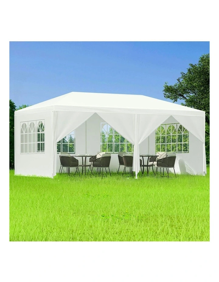 Outdoor Party Tent Marquee Camping Portable Side Wall Gazebo 3x6 in White image 2