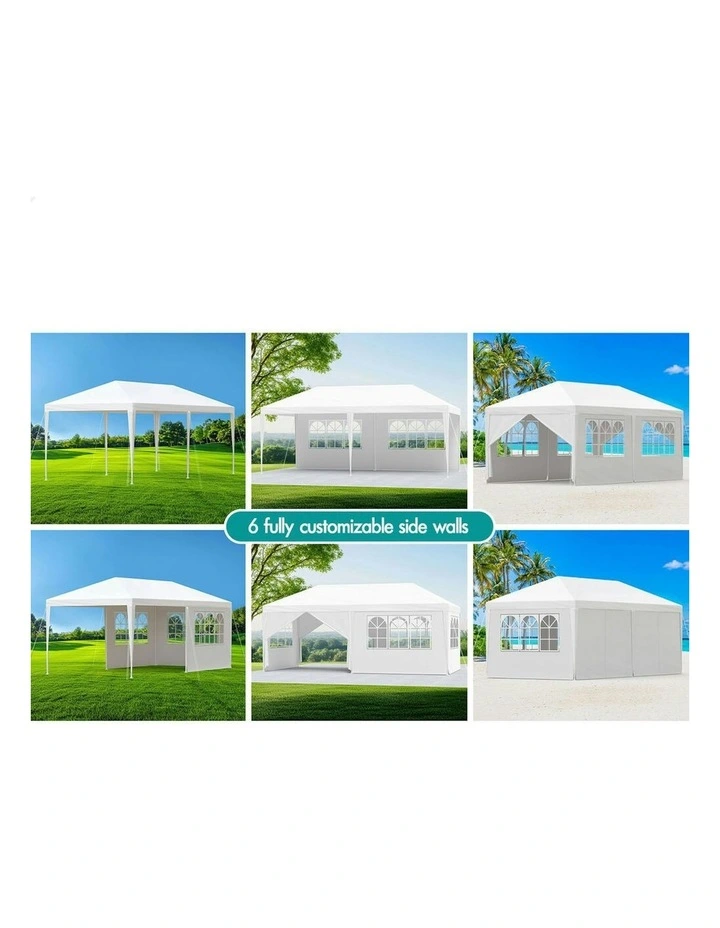 Outdoor Party Tent Marquee Camping Portable Side Wall Gazebo 3x6 in White image 7