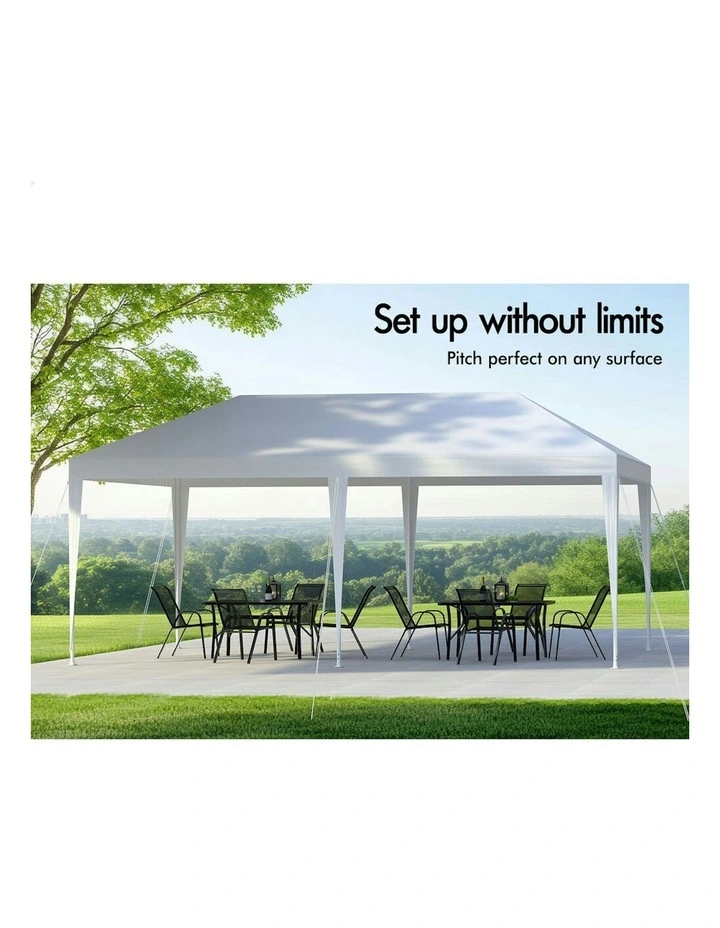 Outdoor Wedding Camping Marquee Canopy Portable Gazebo 3x6m in White image 5