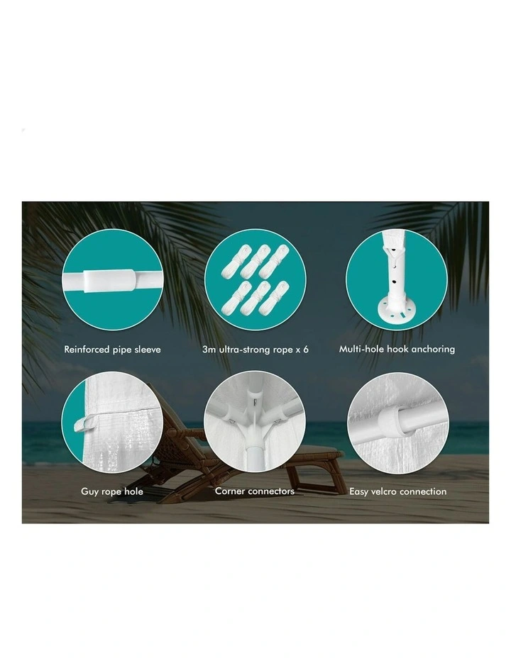 Outdoor Wedding Camping Marquee Canopy Portable Gazebo 3x6m in White image 7