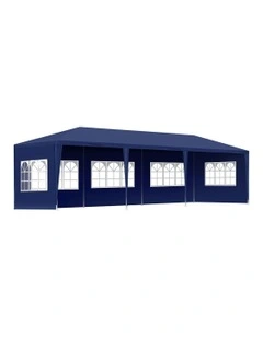 Outdoor Wedding Camping Marquee Canopy Portable Gazebo 3x9m in Blue