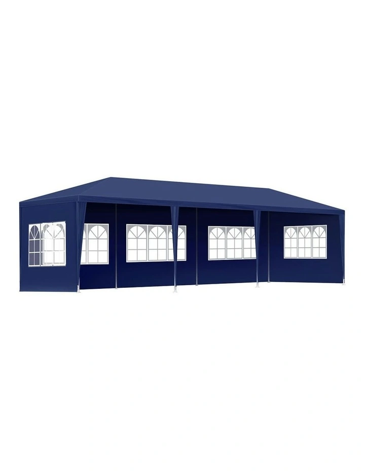 Outdoor Wedding Camping Marquee Canopy Portable Gazebo 3x9m in Blue image 1