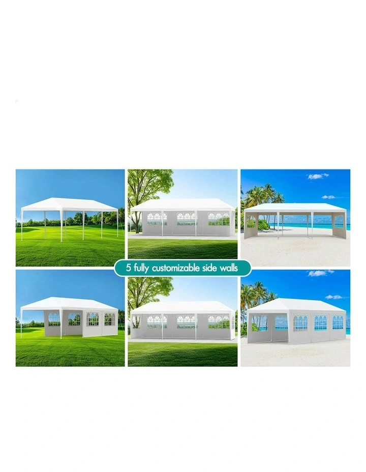 Outdoor Party Tent Marquee Camping Portable Side Wall Gazebo 3x9 in White image 7