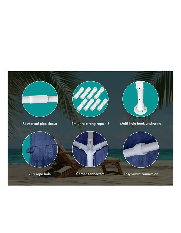 Outdoor Wedding Camping Marquee Canopy Portable Gazebo 3x9m in Blue image 6