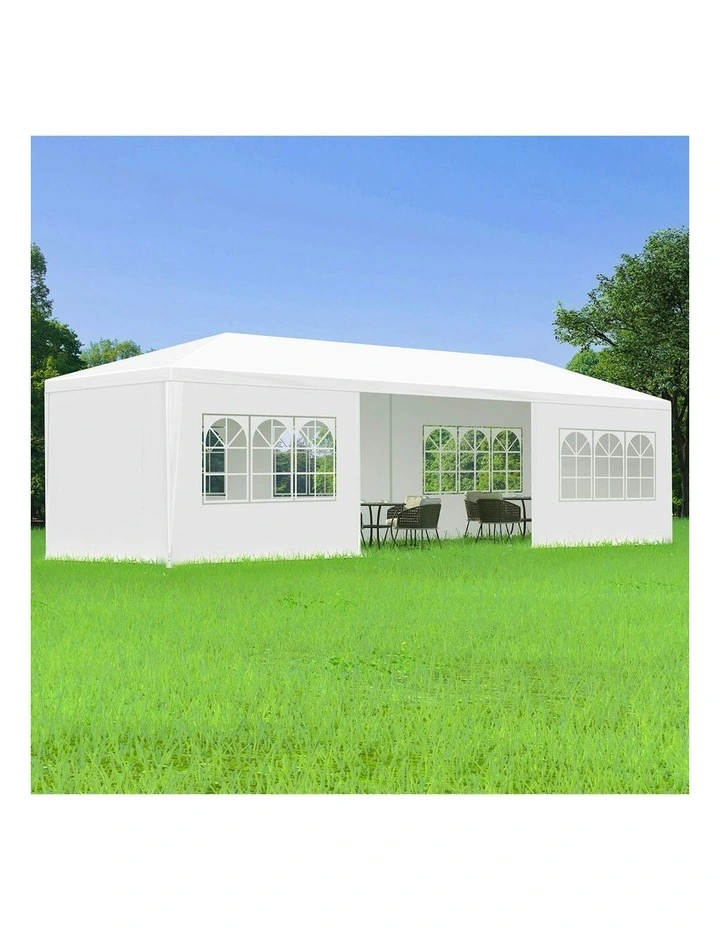Outdoor Party Tent Marquee Camping Portable Side Wall Gazebo 3x9 in White image 2