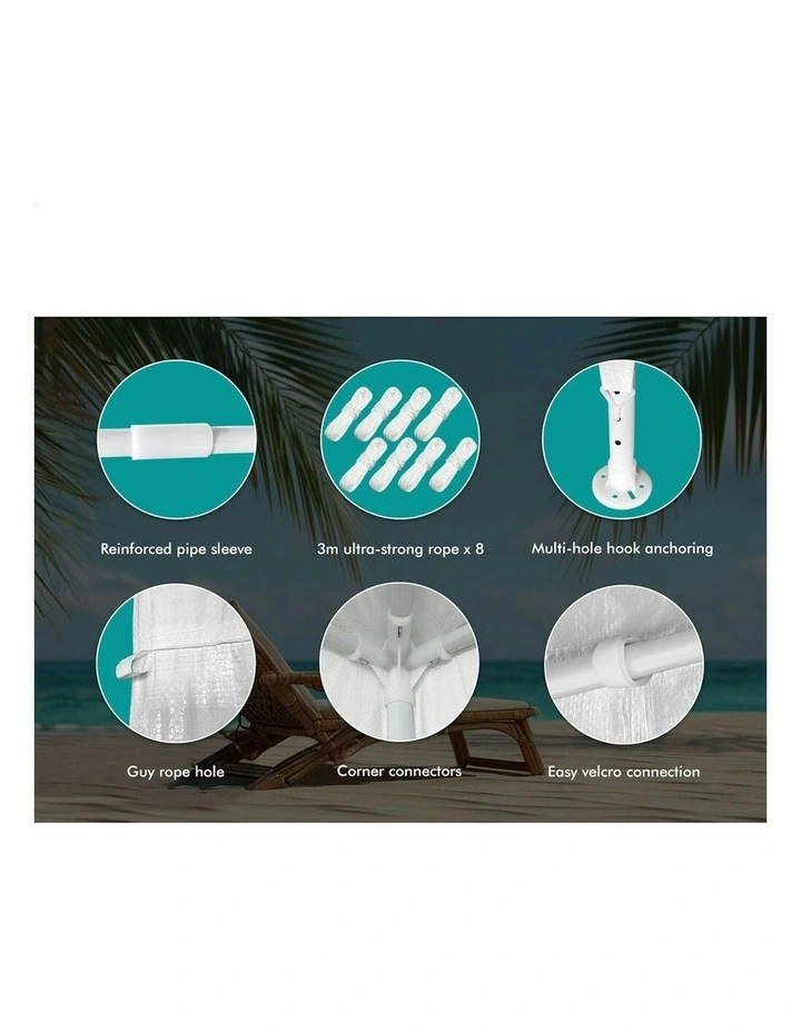 Outdoor Party Tent Marquee Camping Portable Side Wall Gazebo 3x9 in White image 6