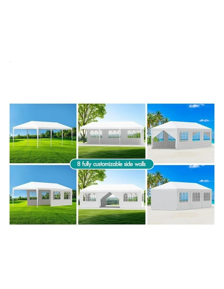 Outdoor Party Tent Marquee Camping Portable Side Wall Gazebo 3x9 in White image 7