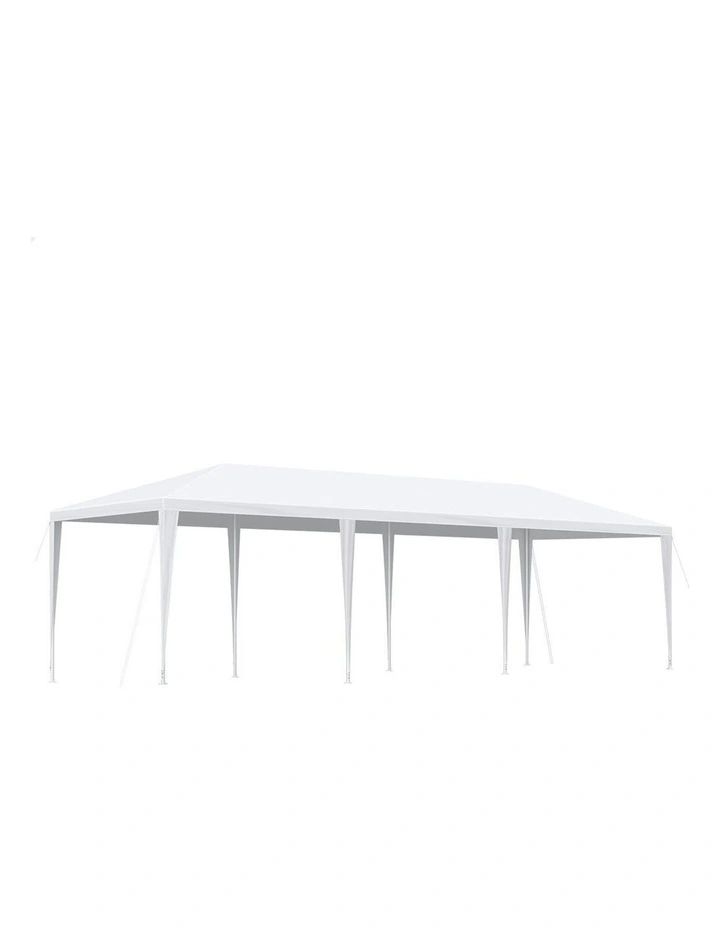 Outdoor Wedding Camping Marquee Canopy Portable Gazebo 3x9m in White image 1