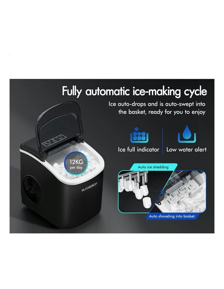 Portable Ice Maker Machine 12kg in Black image 5