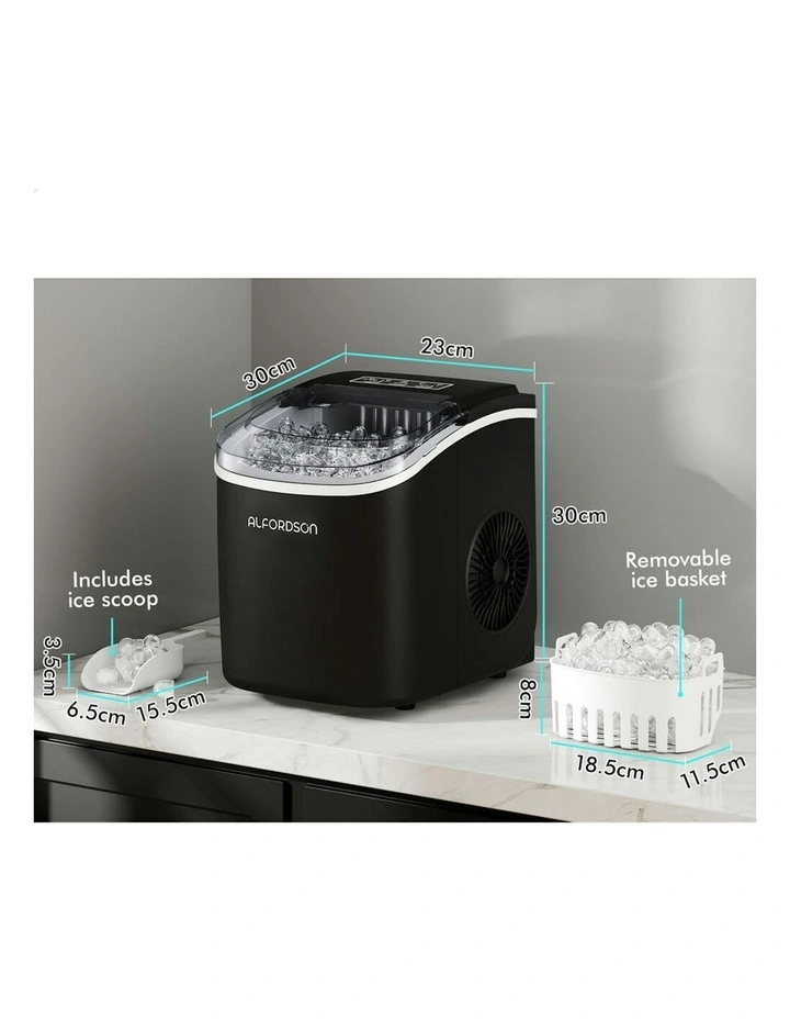 Portable Ice Maker Machine 12kg in Black image 7