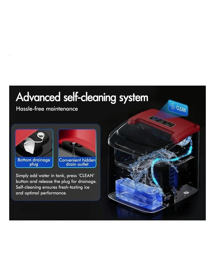 Portable Ice Maker Machine 12kg in Red image 6
