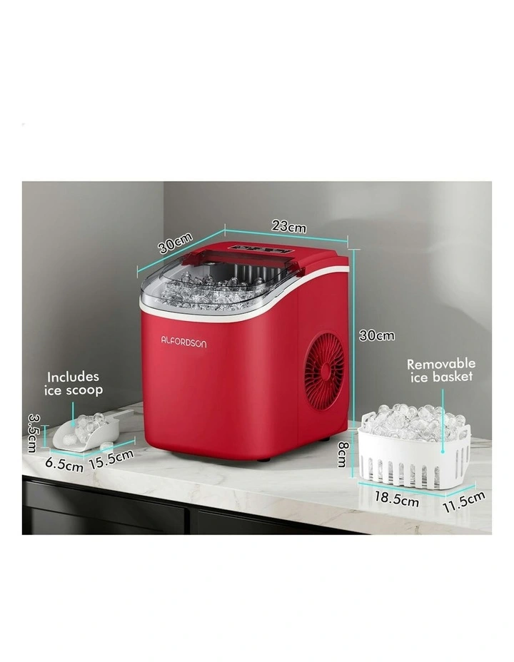 Portable Ice Maker Machine 12kg in Red image 7