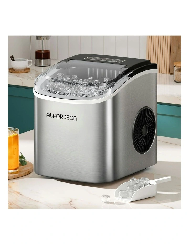 Portable Ice Maker Machine in Silver image 2