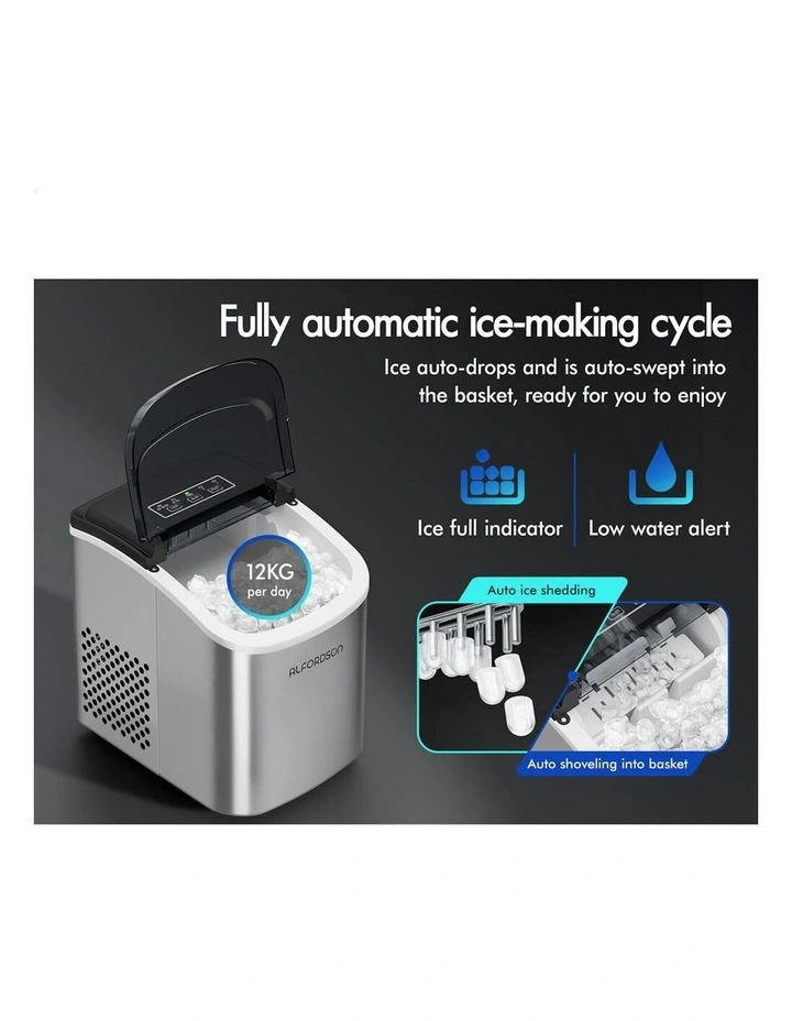 Portable Ice Maker Machine in Silver image 5