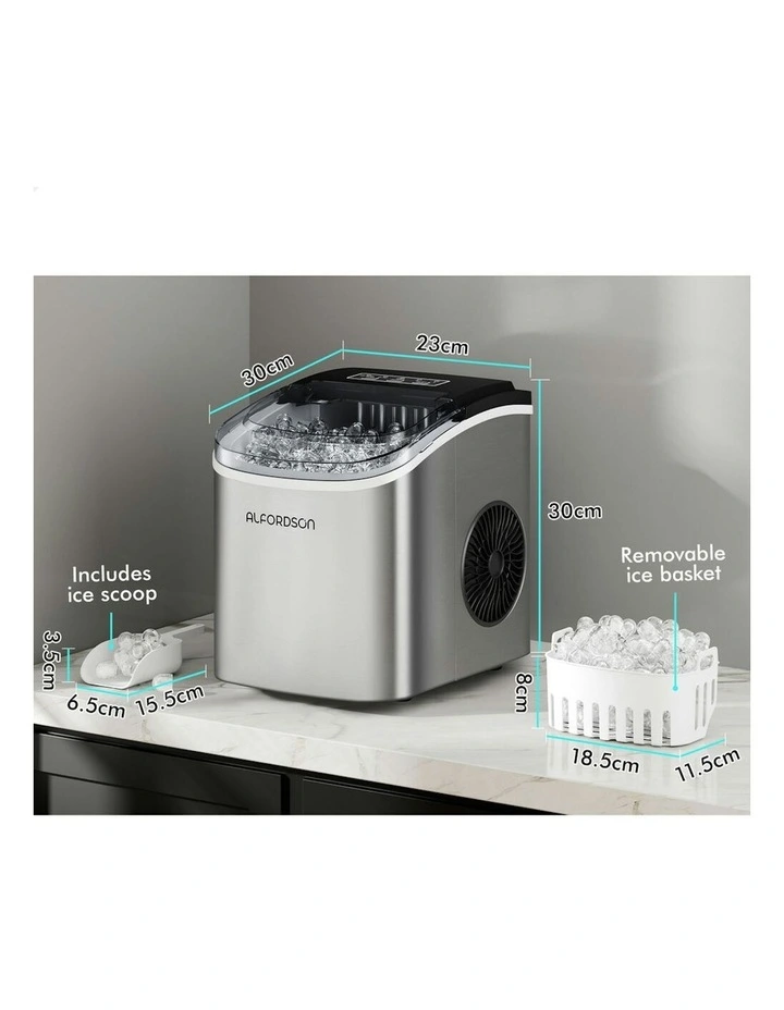 Portable Ice Maker Machine in Silver image 7