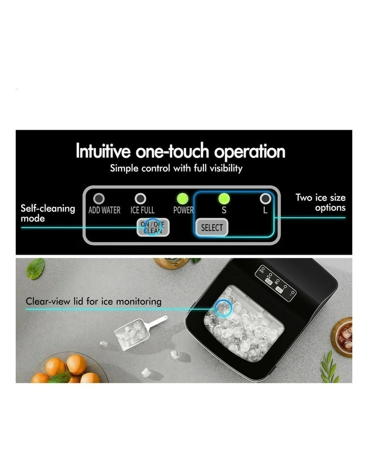 Commercial Portable Ice Maker Machine 2.2L in Black image 3