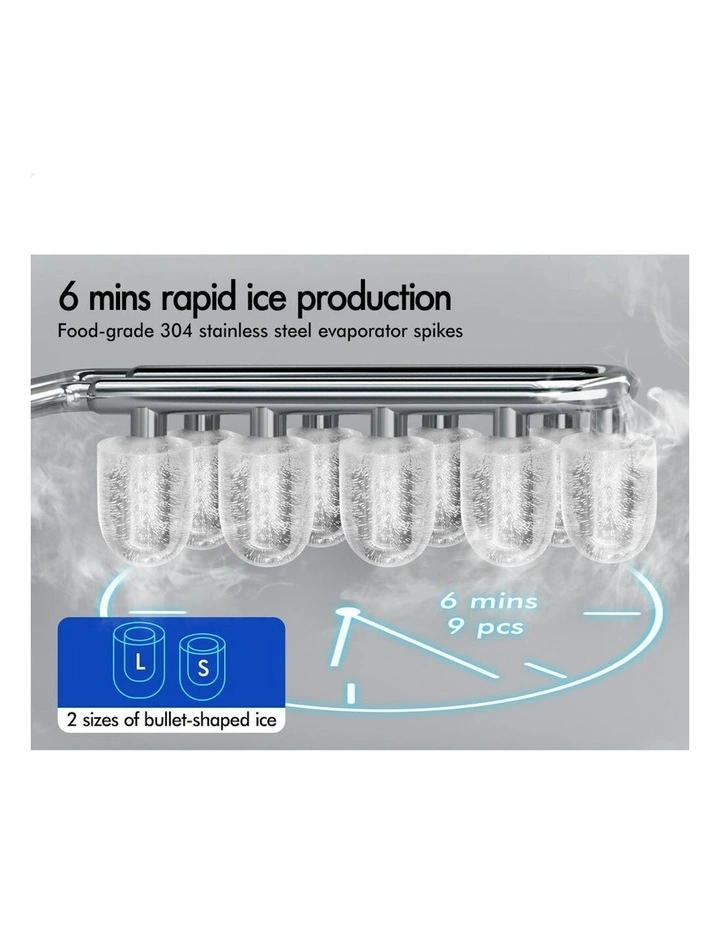 Portable Ice Maker Machine 2.2L in Silver image 4