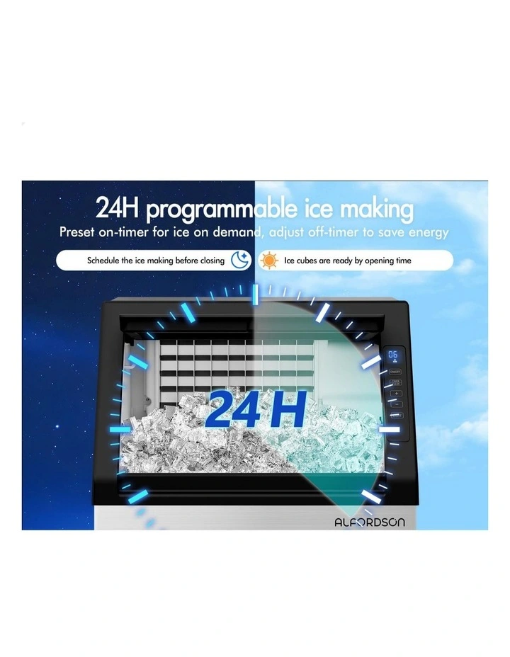 Commercial Ice Maker Machine 45kg in Stainless Steel image 4