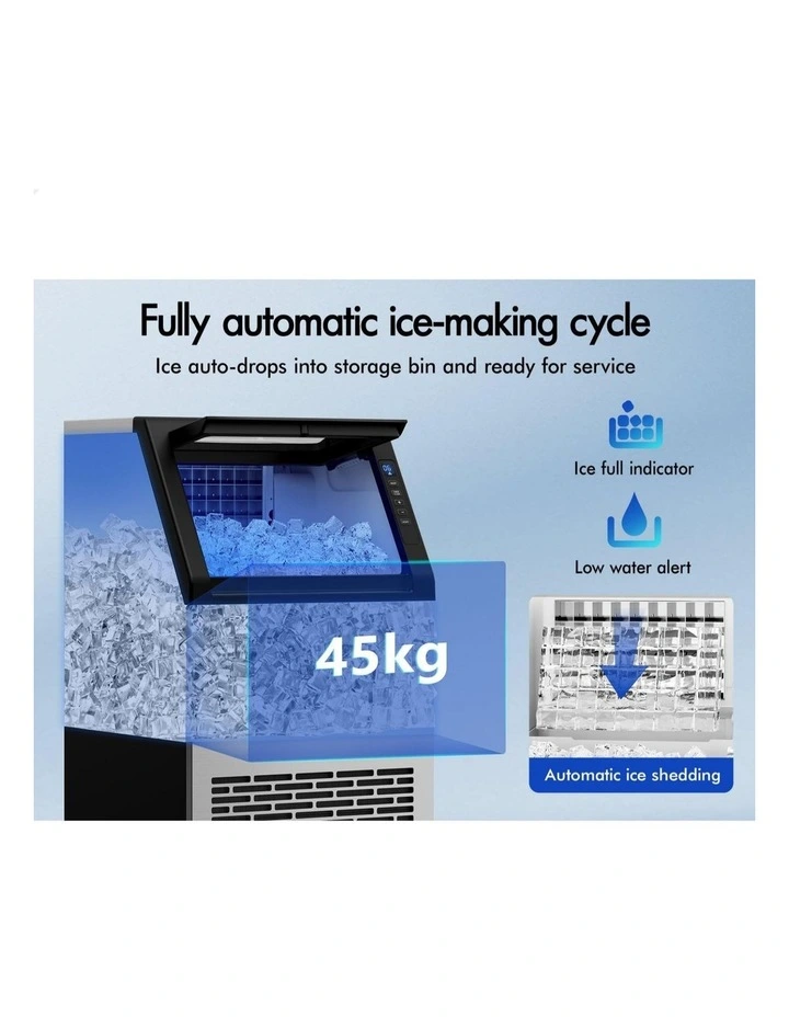 Commercial Ice Maker Machine 45kg in Stainless Steel image 5